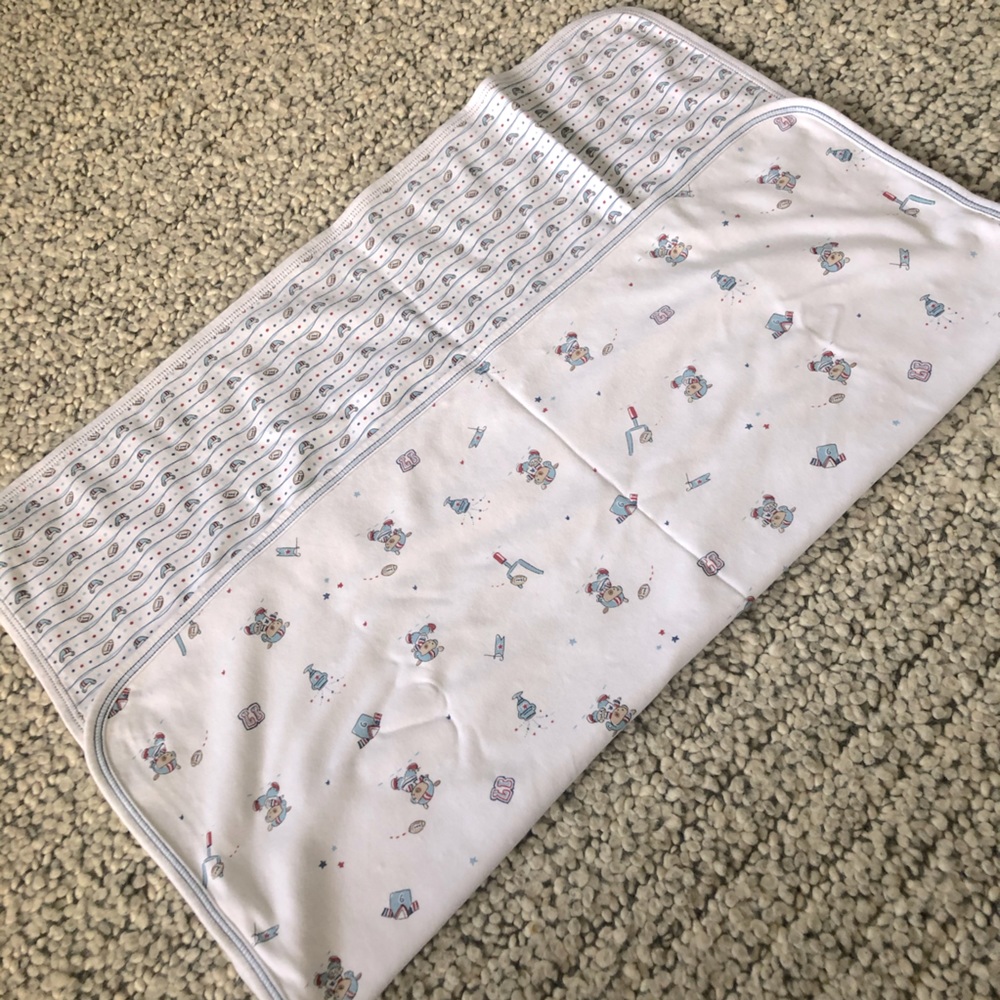 Kissy Kissy Football Swaddle Blanket